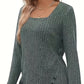 Women's Knit Square Neck Sweater