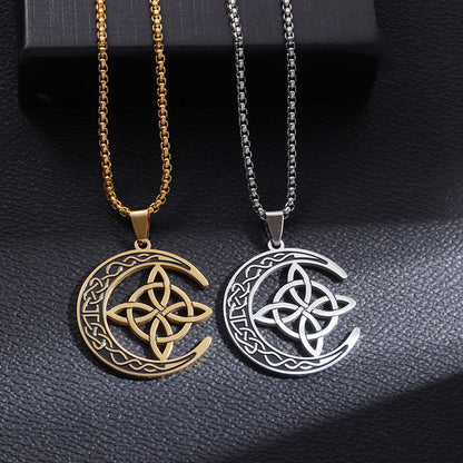 🌙✨ Titokzatos Kelta Hold Nyaklánc – A Női Erő és Védelem Szimbóluma! 🎁