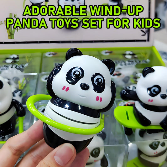 Adorable Wind-Up Panda Toys Set for Kids