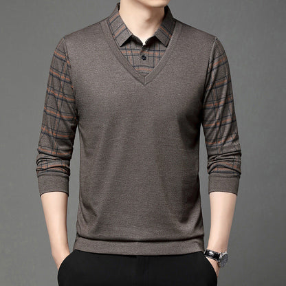 👔Férfi kétrészes ingek gallérral és hosszú ujjúval