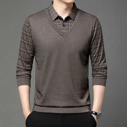 👔Férfi kétrészes ingek gallérral és hosszú ujjúval