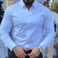 👔Férfi alkalmi, karcsú szabású, egyszínű ing