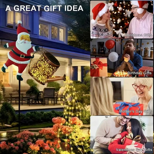 🎁 Teremts ünnepi hangulatot! 🎅 Mikulás napelemes lámpa – varázslatos fény tölti be kertedet ünnepi ragyogással. ✨