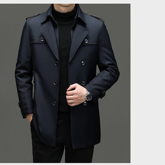 👔 Férfi középhosszú trenchcoat levehető béléssel