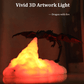 🔥3D nyomtatott dinamikus egyensúlyú sárkány LED éjszakai lámpa🐲