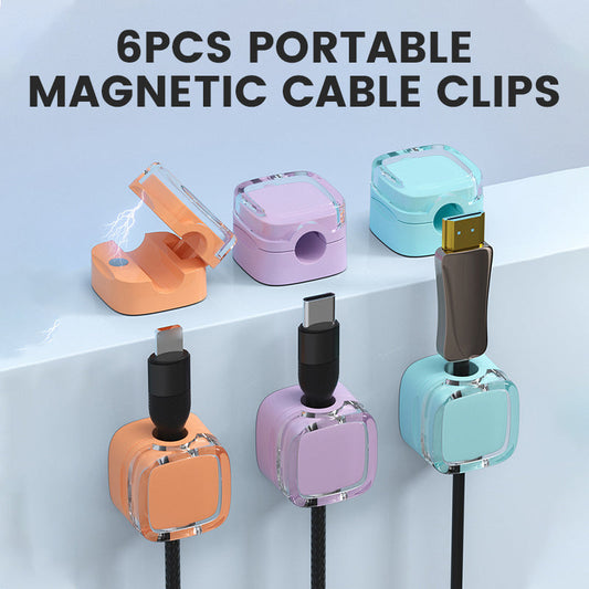 6PCS Portable Magnetic Cable Clips
