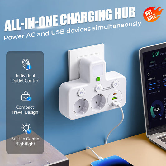 ⚡ Intelligens EU-konnektor (3 USB-csatlakozóval): Töltse fel minden eszközét – raktárról azonnal elérhető! 🔌