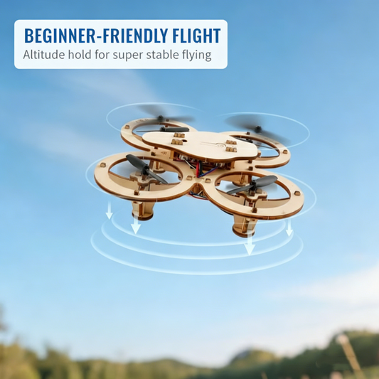 Öko-Fa Drón Építőszett 🌳🚁 – Szereld Össze és Repülj