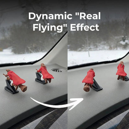 🧹 Varázslatos Seprűnyél Autódekoráció – Űzd El a Balszerencsét és Dobd Fel a Hangulatot! 🚗✨