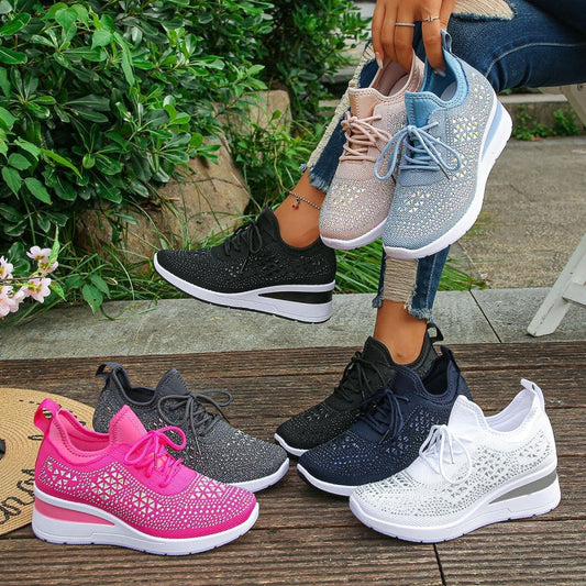 ✨ Strasszos Légáteresztő Sportcipő – Stílus és Kényelem Egylépésben! 👟💎