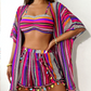 🌺 Csíkos Spagetti Bikini Szett (4 Rész) – A Tökéletes Nyári Look S-től XL-ig! 🏖️📸