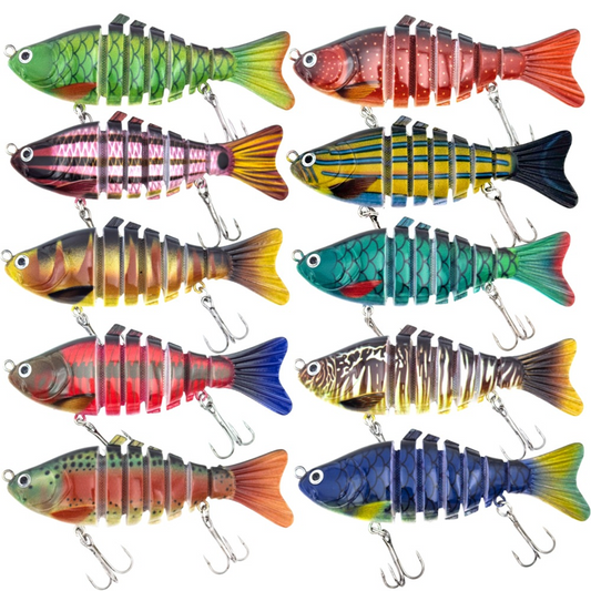 🎣 Élethű Bionikus Csalik – Többszegmentű Mozgás a Garantált Fogásért 🐟