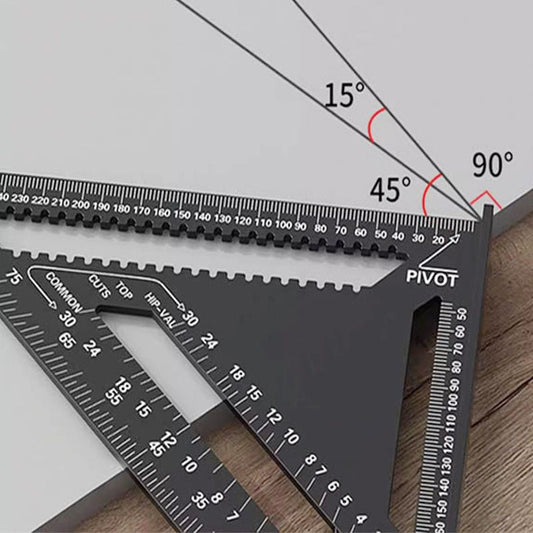 📐💪 7 hüvelykes faipari háromszög mérőlap – Tartós, precíziós megmunkált, könnyen olvasható beosztásokkal 👨‍🔧🛠️