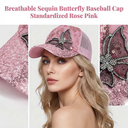 ✨ Ragyogó Pillangó Design: Flitteres Baseball Sapka Strasszkövekkel 🦋
