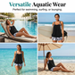 Women's Two-Piece Blouson Tankini with Shorts