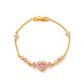 Stylish Heart-Shaped Synthetic Diamond Bracelet