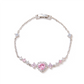 Stylish Heart-Shaped Synthetic Diamond Bracelet
