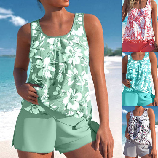 🏖️🌺 Kétrészes Virágmintás Fürdőruha: Nőiesség, Kényelem és S–3XL Méretválaszték! ✨