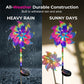 Solar Powered Rainbow Pinwheel Garden Light