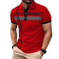 Men's Striped Short Sleeve Collared Top