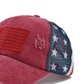 Distressed American Flag Mesh Baseball Cap