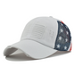 Distressed American Flag Mesh Baseball Cap