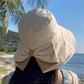 👒 Széles Karimájú, Masnis Napkalap: UV-Védelem és Stílus – Raktáron! ☀️