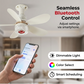 🎶 Háromfunkciós mennyezeti ventilátor hangszóróval és világítással: zene és hűsítő szellő – raktárról azonnal! 💡