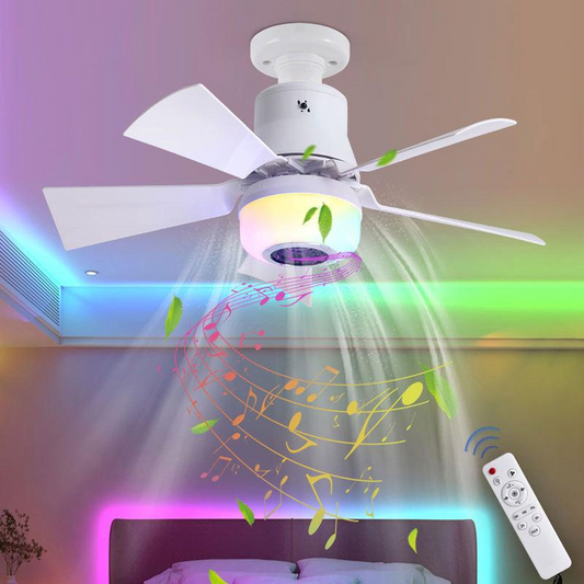 🎮 RGB Okos Mennyezeti Ventilátor Hangszóróval: Gamer és Okos Otthon – Raktáron! 💡