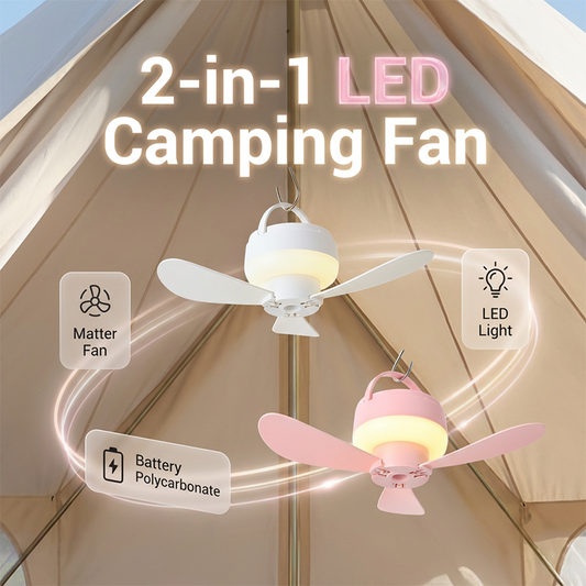 🔋 Újratölthető Akasztós Ventilátor LED Fénnyel: Kemping és Otthon – Raktáron! 🏕️