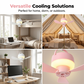 🔋 Újratölthető Akasztós Ventilátor LED Fénnyel: Kemping és Otthon – Raktáron! 🏕️