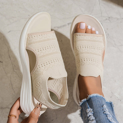 👠☁️ Lélegző Kötött Platform Szandál: Páratlan Kényelem és Divatos Dizájn! 🛍️