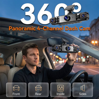 🎥 360°-os 1080p HD Fedélzeti Kamera – Raktáron! 🚘