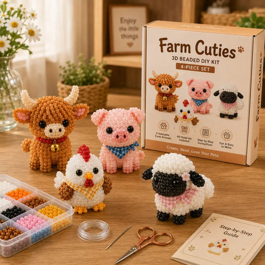 🧠✨ 3D Gyöngyfűző Állatfigura Készlet: Lépésről Lépésre Útmutató és Aranyos Dekoráció! 🧵
