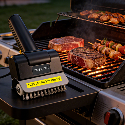 ⚡ Vezeték Nélküli Elektromos Grillsúroló: Erőlködés Nélküli Takarítás – Raktáron! 🔥