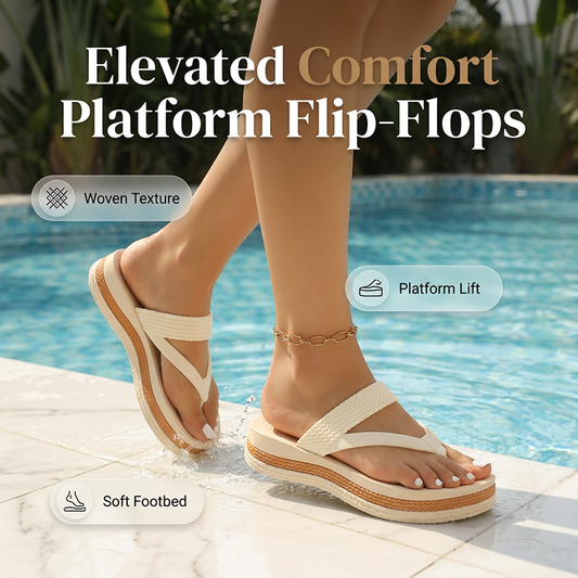 🌞👡 Nyári Női Platform Papucs: Szőtt Pánt, Kényelmes Talp és Tökéletes Stílus! 🌴