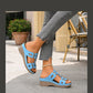 Women's Retro Hollow Wedge Slide Sandals