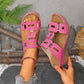 Women's Retro Hollow Wedge Slide Sandals
