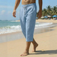👖 Férfi Alkalmi Capri Nadrág: Húzózsinóros Derék, Kényelmes Viselet – Raktáron! 🌞