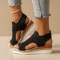 👡☀️ Légáteresztő Vászon Szandál Vastag Talppal: Nyári Kényelem és Divatos Megjelenés! 🛍️