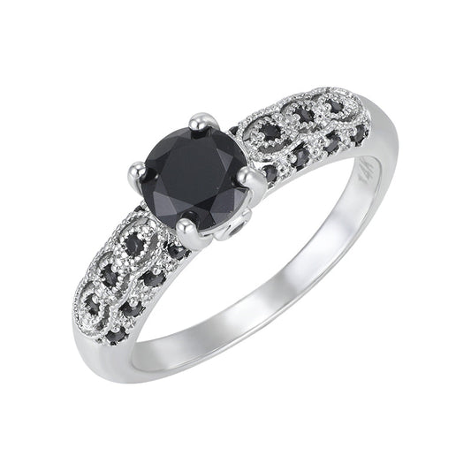 🖤👑 Női Vintage Fekete Cirkóniás Gyűrű: Misztikus Elegancia és Prémium Kivitelezés – Raktáron! ✨