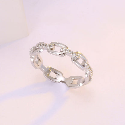 💍 Interlocking Láncszemes Örökkévalóság Gyűrű: Szimbolikus Kötődés és Ragyogás – Raktáron! ✨