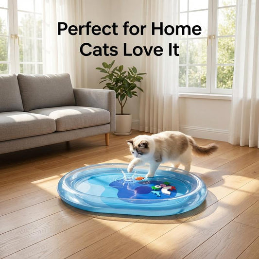 🐱💧 Felfújható Hűsítő Vízágy Macskáknak: Kényelmes Alvás és Szórakoztató Játék – Raktáron! 🐾