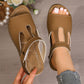 👡 5 000+ nő kedvence – Légáteresztő kivágott ék szandál – állítható illeszkedés, párnázott talpbetét, puha PU felsőrész, 4,5 cm‑es sarok