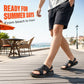 🔥👞 Valódi marhabőrből készült férfi szandál: tökéletes választás a strandra és a túrázáshoz! 🏖️
