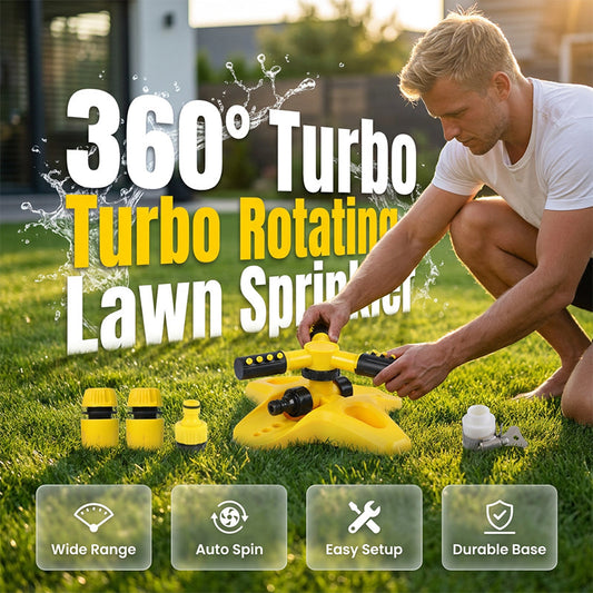 🌿💦 360°-os Automata Kerti Öntöző: Egyenletes Locsolás, Víztakarékos és Prémium Kialakítás! 🌻