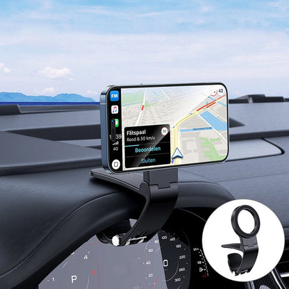 🚗✨ Mágneses műszerfal csipeszes autós telefon tartó 🧲
