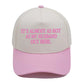 Contrast Color Embroidered Baseball Cap