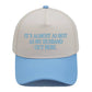 Contrast Color Embroidered Baseball Cap