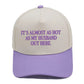 Contrast Color Embroidered Baseball Cap